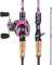 Sougayilang Casting Angelrute und Rollen-Kombi, 1.8m/2.1m MH Angelrute mit Baitcasting Rollen-Kombination, 2-Sektion Baitcaster Combo-1.8A150L