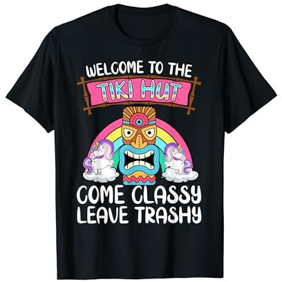 Willkommen bei der Tiki Hut Tiki Bar Hawaii Urlaub Party T-Shirt