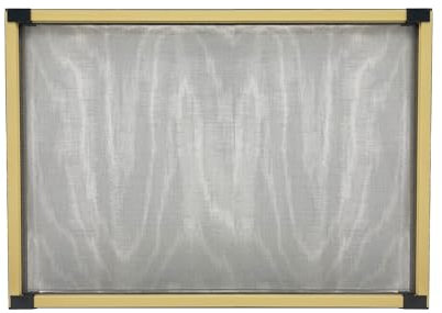 Mosquitera extensible de aluminio blanco, Mosquitera fija extensible color bronce adaptable a ventanas, anti-insectos (mosquitos o moscas). (40x50-92 Bronce)