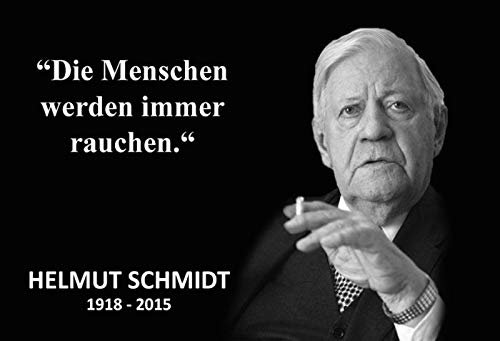 Ontrada Blechschild 30x40cm gewölbt Immer Rauchen Zitat Helmut Schmidt Sprüche Schild