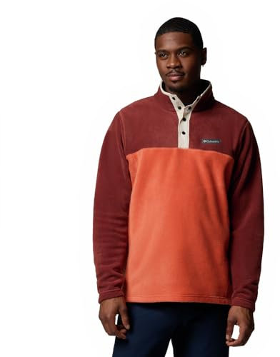 Columbia Men's Steens Mountain Half Snap 2, Fleece Pull Over, Tuscan/Spice, S