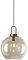 EKSED Bernsteinfarbene Glas Pendelleuchte - Vintage Messing Hängelampe mit verstellbarem Lampenschirm & E27 Fassung für Küche, Esszimmer & Schlafzimmer (30cm)