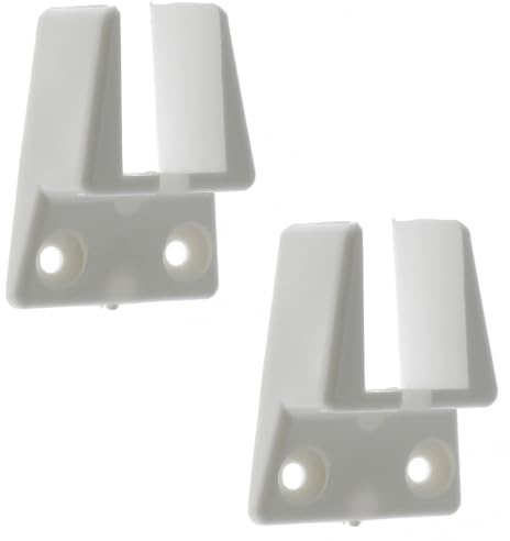 cyclingcolors 2x Support entre-murs en PVC blanc pour tringle à rideau 24 x 16mm Accessoire Volet roulant Maintien Fenêtre Baie vitrée Ouverture Fermeture