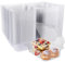 MEIDIV 200PCS Cake Boxes for Cakes Portions,17x10cm Plastic Cake Slice Box with Lid, Clear Plastic Hinged Food Container, Single Individual Food Boxes for Pastry, Salad
