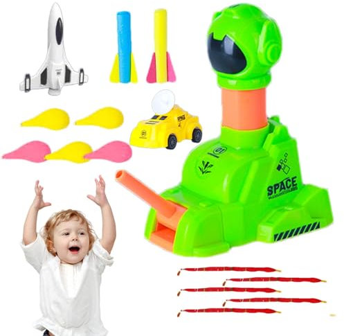 Raketenstartspielzeug,Raketenautospielzeug,Autostartspielzeug für Kinder - Raketenauto-Startspielzeug für den Außenbereich, enthält 2 Raketen, 1 Auto, 1 Flugzeug, 5 runde Ballons, 5 lange Ballons