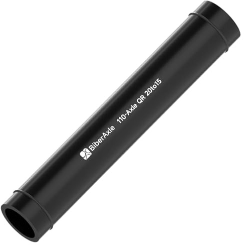 BiberAxle Bicycle Hub Quick Release Adapter Axle, Specification: 20 mm to 15 mm, conversion adapter material made of aluminium alloy, distance lengths 100 mm / 110 mm