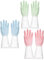 JEXOWIQ Haushaltshandschuhe - 3 Paare Lange Gummihandschuhe Handschuhe,Hausarbeitshandschuhe,Handschuhe putzen, Latexfrei Zum Geschirrspülen Wäschereinigung Bad, Auto