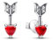 Pandora Moments Pfeil & Murano-Glas Herz Ohrstecker aus Sterling Silber mit Zirkonia, 293668C01