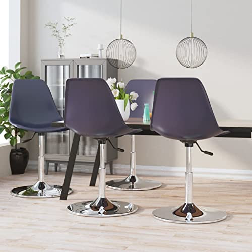 Stühle, Küchen- und Esszimmerstühle, drehbar, 4 Stück, violett, PP