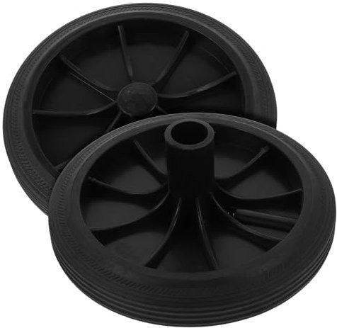 Didiseaon Trash Can Wheels Replacement 2pcs Small Rubber Wheel Outdoor Wheeled Can Pulley Trash Bin Repair Tools for Rubbish Bins