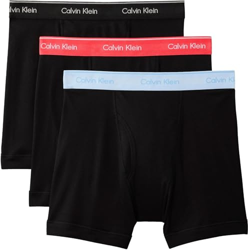 Calvin Klein Men Boxer Brief 3 PK PINK (Black Bodies w/Black/Punch Pink/Br) S