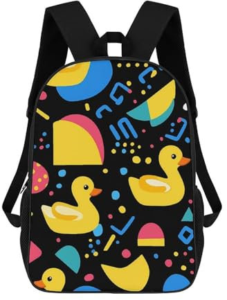 Unisex Laptoprucksack 80Er Jahre Quietscheenten Kunst Laptoptasche Klassischen Rucksack Für Wandern, Freizeit, Geschenk, 42X32X14Cm