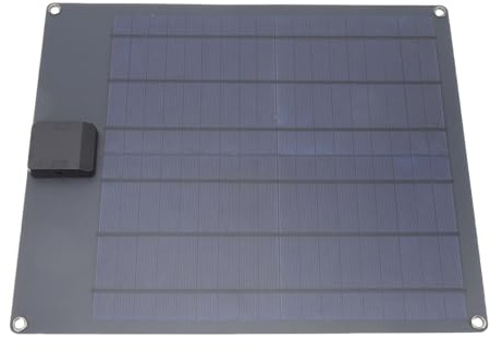 Luocute 35-W-Solarladegerät für Autobatterien, Tragbares Wasserdichtes Solarpanel-Kit mit Batterieregler, Geeignet für Wohnmobile, Traktoren, Rasenmäher, Schiffe
