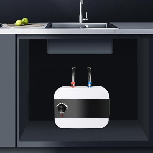 Untertischboiler 1500W Warmwasserspeicher 6L 30-65 °C Einstellbare Druckfest Kleinspeicher für Waschbecken Küche und Badezimmer