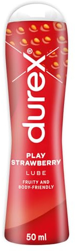 Durex Saucy Lubricant, 50 ml, Strawberry Flavoured
