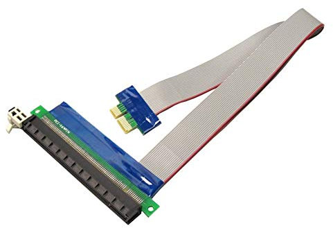 Aukson Q33 PCI-E PCI Express 1x auf 16x Riser Card Adapter – Verlängerungskabel Extender für Grafikkarten, Hohe Kompatibilität und Stabilität
