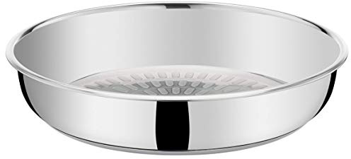 Tefal Ingenio Pro Stainless Steel Frying Pan for All Heat Sources Including Induction, Stainless Steel, 26 cm