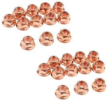 KESOTO 24 COLLECTEUR D'ECHAPPEMENT Tuyau Tete Goujon ECROU M8 ECROUS Hex Bride CUIVRE pour E30