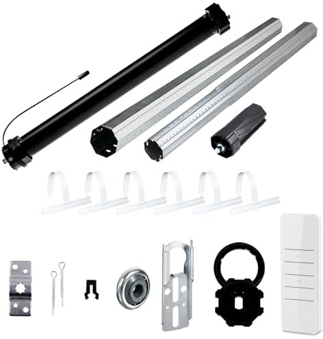 NOBILY Rolladen-Komplett-Set f. 60mm Achtkantwelle Funk elektronischer Maxi-Rolladenmotor 20Nm + Mechanik-Set, bis zu einer Gesamtlänge von 2 Meter