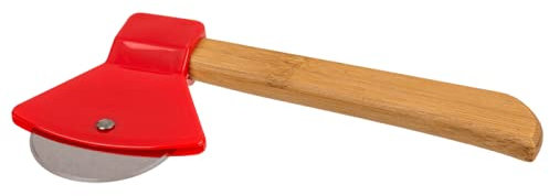 Pizzaschneider Axt Pizzacutter Pizza Edelstahl Bambus Schneider Cutter
