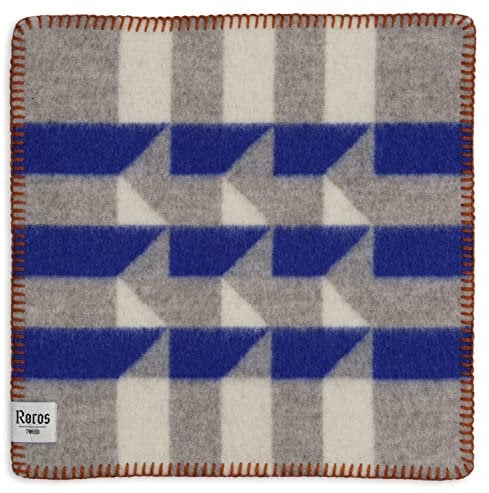 RØROS TWEED Kvam Sitzunterlage - aus norwegischer Lammwolle - Design von Kristine Five Melvaer - Maße: 45 x 45 cm (25214 - Blue)