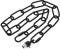 sourcing map Pendant Light Fixture Chain, 0.16 Inch Thick 24 Inch Long Chandelier Hanging Links with Chain Connectors Hook Rings, Black 1 Set