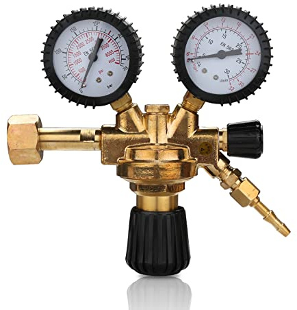 Druckminderer für Argon/CO2 Schutzgas zu MIG/MAG WIG TIG Mehrwegflaschen, Druckminderer Druckregler für Argon/Co² Schweißgerät Schutzgas, EINFEBEN
