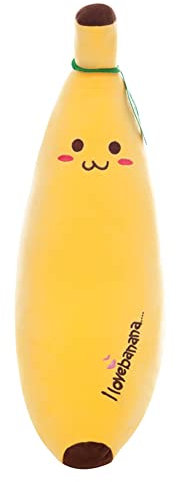 Kawaii Banane Plüschtier Stofftier Kissen Kuscheltier Puppe Cartoon Bananen Plüschkissen Spielzeug Geschenk für Kinder Jungen Mädchen