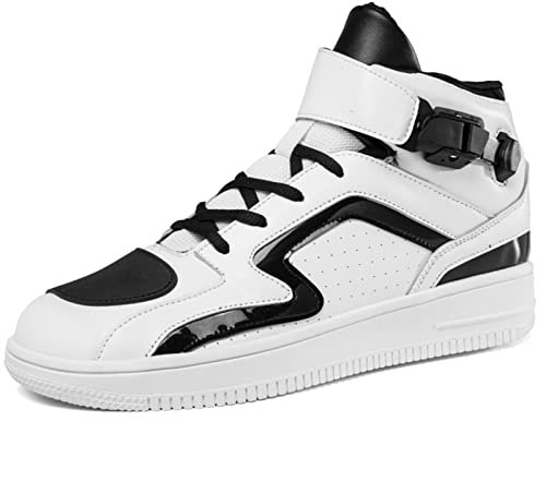 SahilXtore Motorradschuhe Herren,Leder Biker Motorradstiefel Fahrradschuhe mit Knöchelstütze, Aufprallschutz professioneller Schuhe for motorradtouren 36-46 (Color : Weiß, Size : 40 EU)