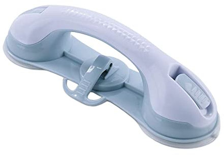 Anyasen Barre de Maintien Douche 1PC Poignée de Sécurité de Salle de Bain Poignée à Ventouse Poignée de Baignoire en Plastique Barre d'appui à ventouse Poignée de Douche avec 3 Ventouse de Sécurité