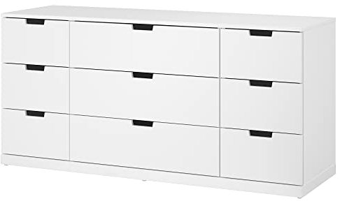 IKEA Nordli Kommode mit 9 Schubladen, 160 x 76 cm, Weiß