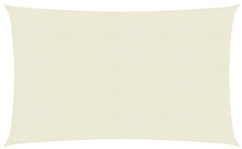 Higsose 5x2m Sonnensegel Wasserdicht Rechteckig Sonnensegel Mit öSen 160 g/m² Sonnensegel Uv Schutz HDPE Sonnenschutz Terrasse Seilspann Sonnensegel Sonnenschutzrollo AußEn Sun Sail Creme