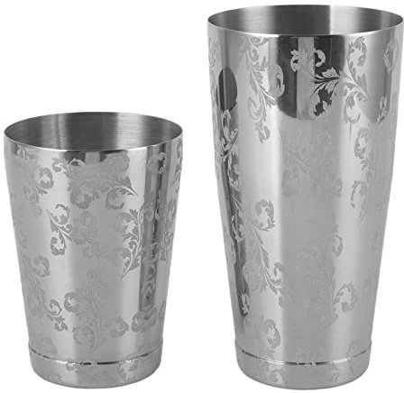 Shaker Per Cocktail, Shaker Boston in Acciaio Inossidabile con Incisione Per Bevande Per Barman E Home Bar(#2)