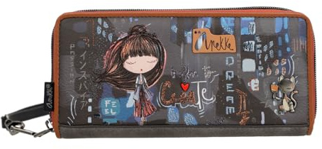 Anekke Contemporary Embossed RFID Wallet L Multicolor