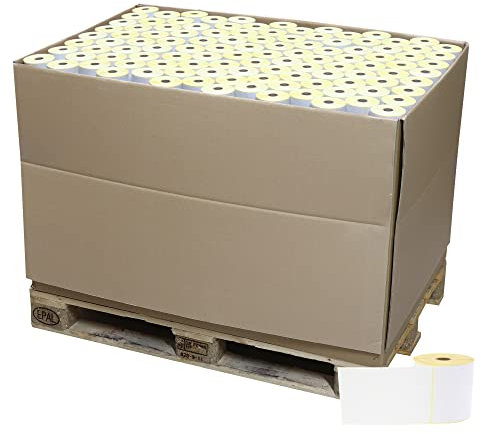 Labelident Versandetiketten DHL, DPD, Fedex, GLS, Hermes, UPS - 101,6 x 150 mm - 1 Palette mit 324.000 Thermodirekt Etiketten auf 1.080 Rolle(n), 1 Zoll (25,4 mm) Kern, Trägerperfo.