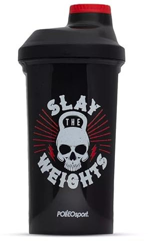 Shieldmixer the Weights Eiweiß Shaker - Shaker Proteinshake - 600ml - Gym Shaker - Für eiweiß- & Sportgetränke - Shake becher - Gym Zubehör - Trinkflasche - Schwarz - Defender Classic Protein Shaker