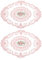 sourcing map 2 Stück Retro-Spitzen-Tischsets, 30,5 x 40,6 cm, oval, bestickt, französische Häkeldeckchen, Untersetzer, Tassenmatte für Zuhause, Hochzeit, Rosa