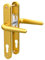 Bwintech 1 Set Gold Anodised UPVC Door Handle Set Stainless Steels 304, 92mm Backset, 210mm Screw Hole Distance, 243mm Plate Length Front Door Handles for UPVC Door