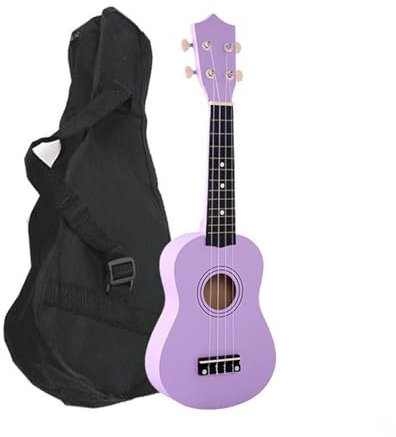 Mini-Gitarre für Anfänger, 53,3 cm, mit Tasche, Violett