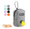 COOWONE Kleine Leckerli-Tasche mit Kotbeutel-Spender für Leine, tragbare Gehbeutel, Kotbeutelhalter, freihändige Hunde-Leckerli-Tasche (Grey)