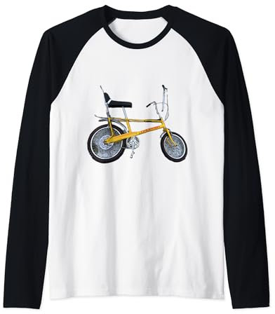 Fizzy Lemon Raleigh Chopper Bike Retro bike MK2 1970s Raglan Baseball Tee