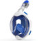 G2RISE® Schnorchelmaske Kinder, tauchermaske vollgesichtsmaske, CO2-sichere, Anti-Beschlag und Trockenoberteil Schnorchel Vollmaske (Weiß Blau)