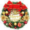 ZPQAODI Weihnachtskranz mit Kugel Christmas Wreath 35cm Weihnachten Türkranz Weihnachten Dekoration Weihnachtskranz Weihnachtsdekoration für Tür Haustür, Kamin, Wand und Einkaufszentren