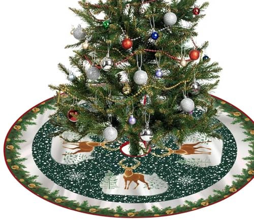Tappeto per Albero di Natale,90cm Gonna per Albero di Natale,Copertura Base Albero di Natale Decori per la Casa,Creativo Pratico Tappeto Sotto Albero di Natale,Tappetino Albero di Natale