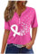 NaLatia Ruban rose de sensibilisation au cancer du sein Rose octobre T-Shirt (01 Rose vif, XL)