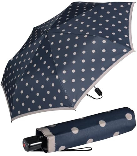Knirps Taschenschirm Slim Duomatic Auf-Zu-Automatik Dot Art - ocean