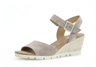 Gabor Damen Sandaletten, Frauen Sandalen,Moderate Mehrweite (G),Strandschuhe,Riemchensandalen,elegant,Sommerschuhe,Silk (Jute),39 EU / 6 UK