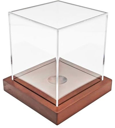 Ldabrye Schaukasten mit Ständer für Sammlung, Basketball, Volleyball, Baseball, Acryl, transparent, Fußball-Vitrine