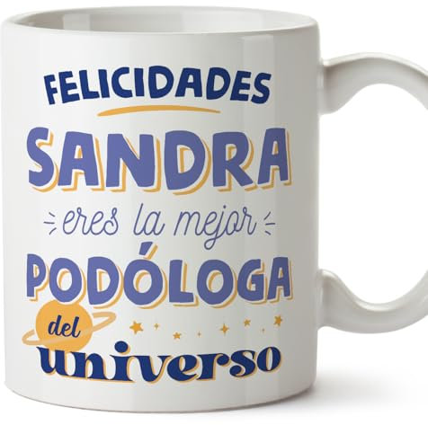 MUGFFINS Tazas Personalizadas para PODÓLOGA mujer - En Español - Mejor del universo - 11 oz / 330 ml - Regalo Personalizable original y divertido