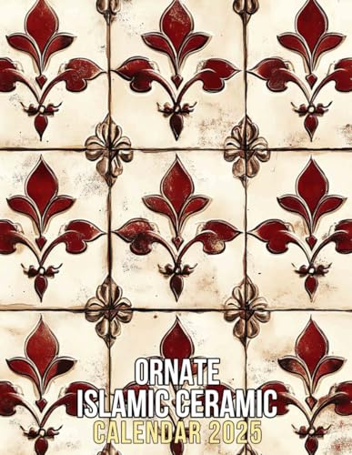 Ornate Islamic Ceramic Calendar 2025